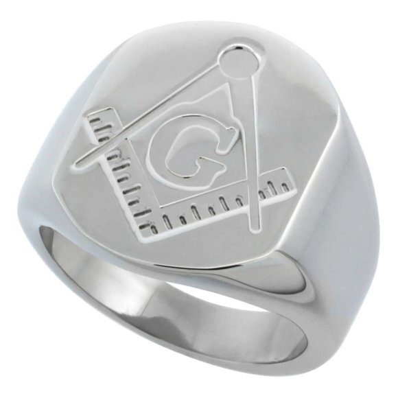 Surgical Stainless Steel Masonic Ring Square Ring